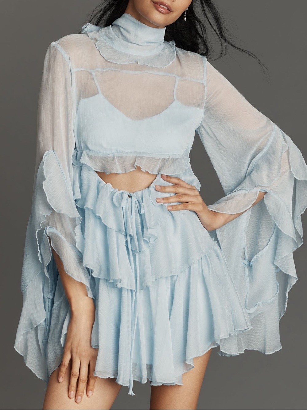 Bardot Anyssa Ruffle Mini sz 8